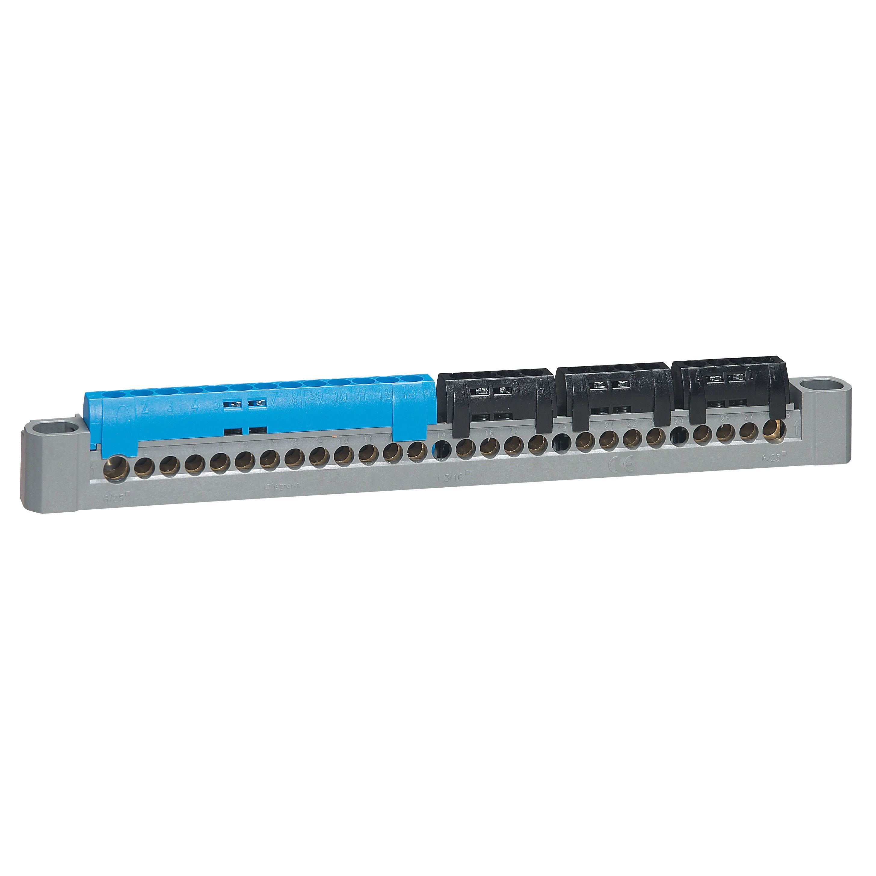 Legrand DIN Rail Earth Terminal Block, 25mm², 4 mm² Wire, Screw