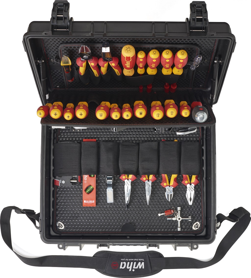 40523 Wiha 83 Piece Electrician Tool Kit Tool Kit with Case VDE/1000V Approved
