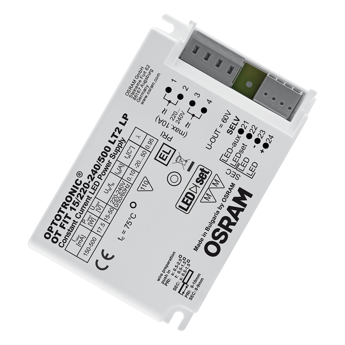 Osram LED Driver, 42V Output, 29.4 W Output, 1050mA