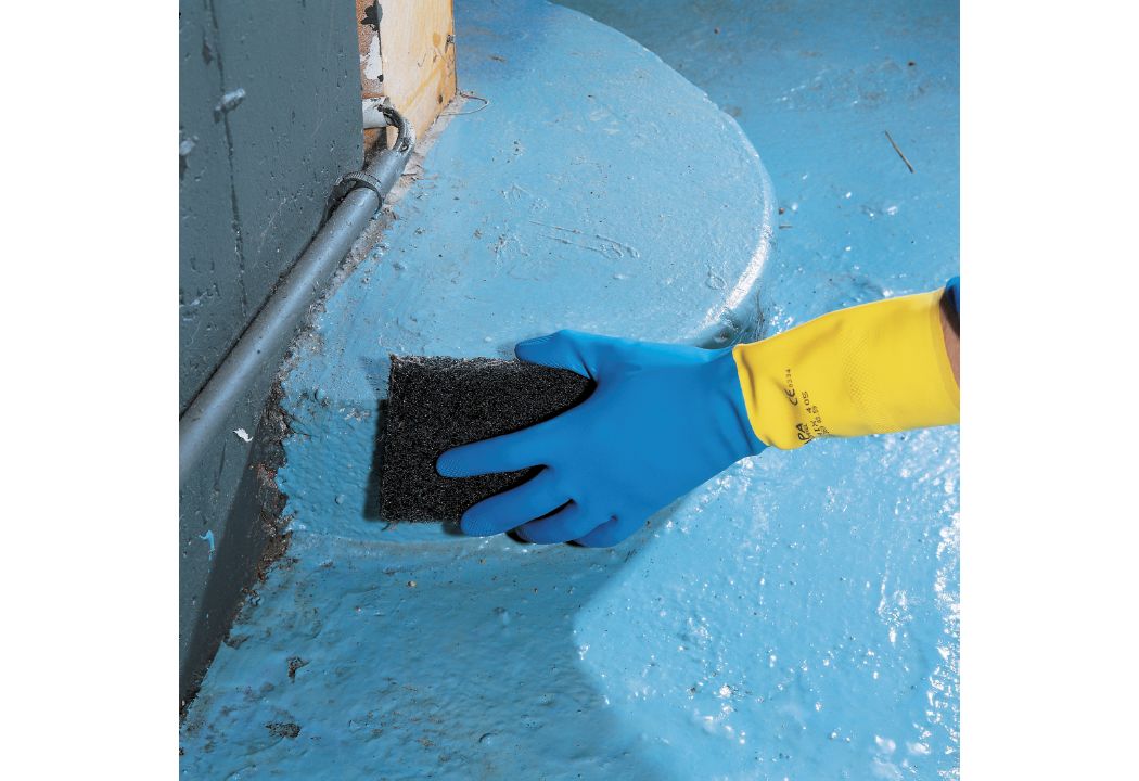 405 Mapa Duomix Blue Latex Work Gloves, Size 10.5XL, Uncoated Coating