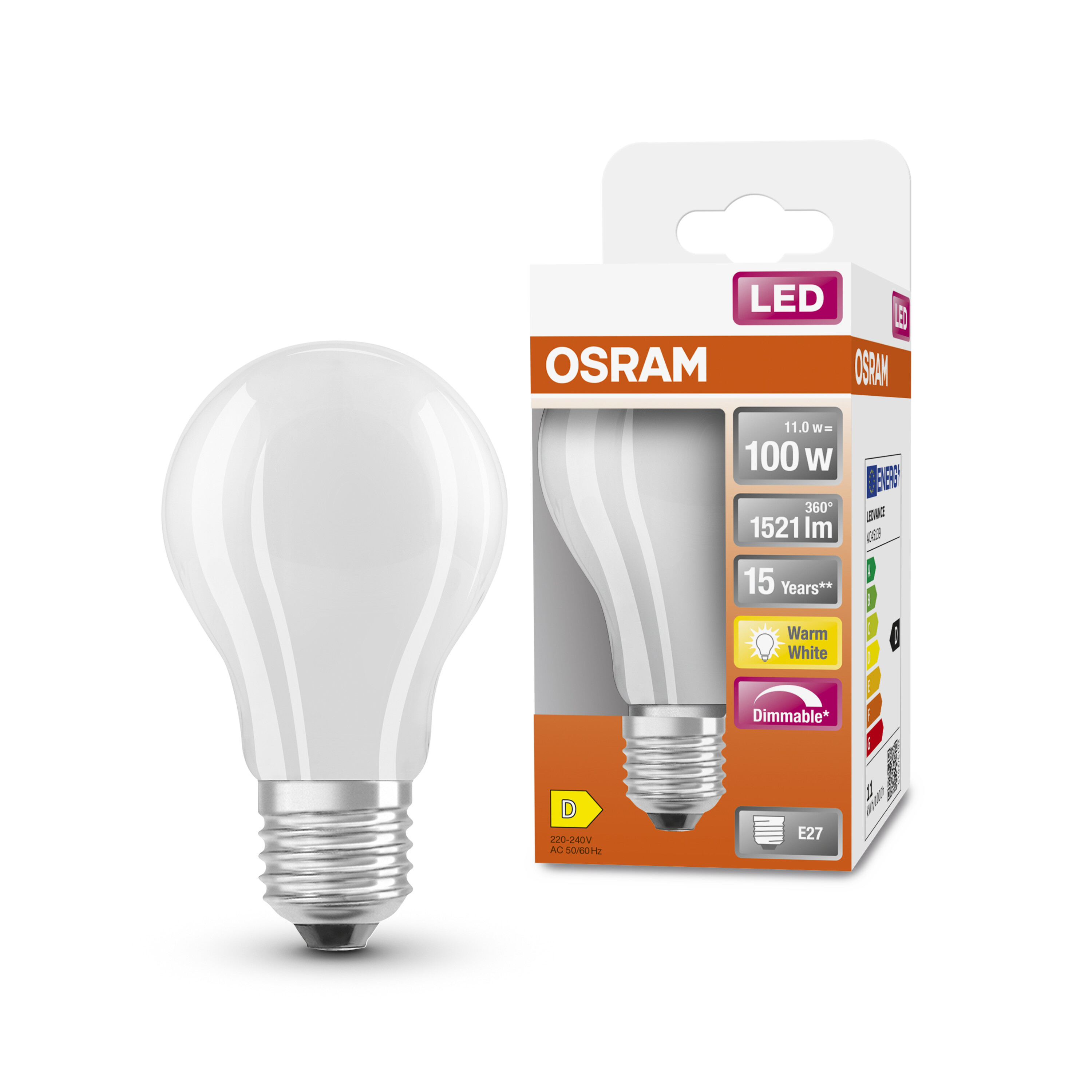 4058075245860 LEDVANCE LED Retrofit CLASSIC E27 LED Bulbs, Warm White, Classic Bulb shape