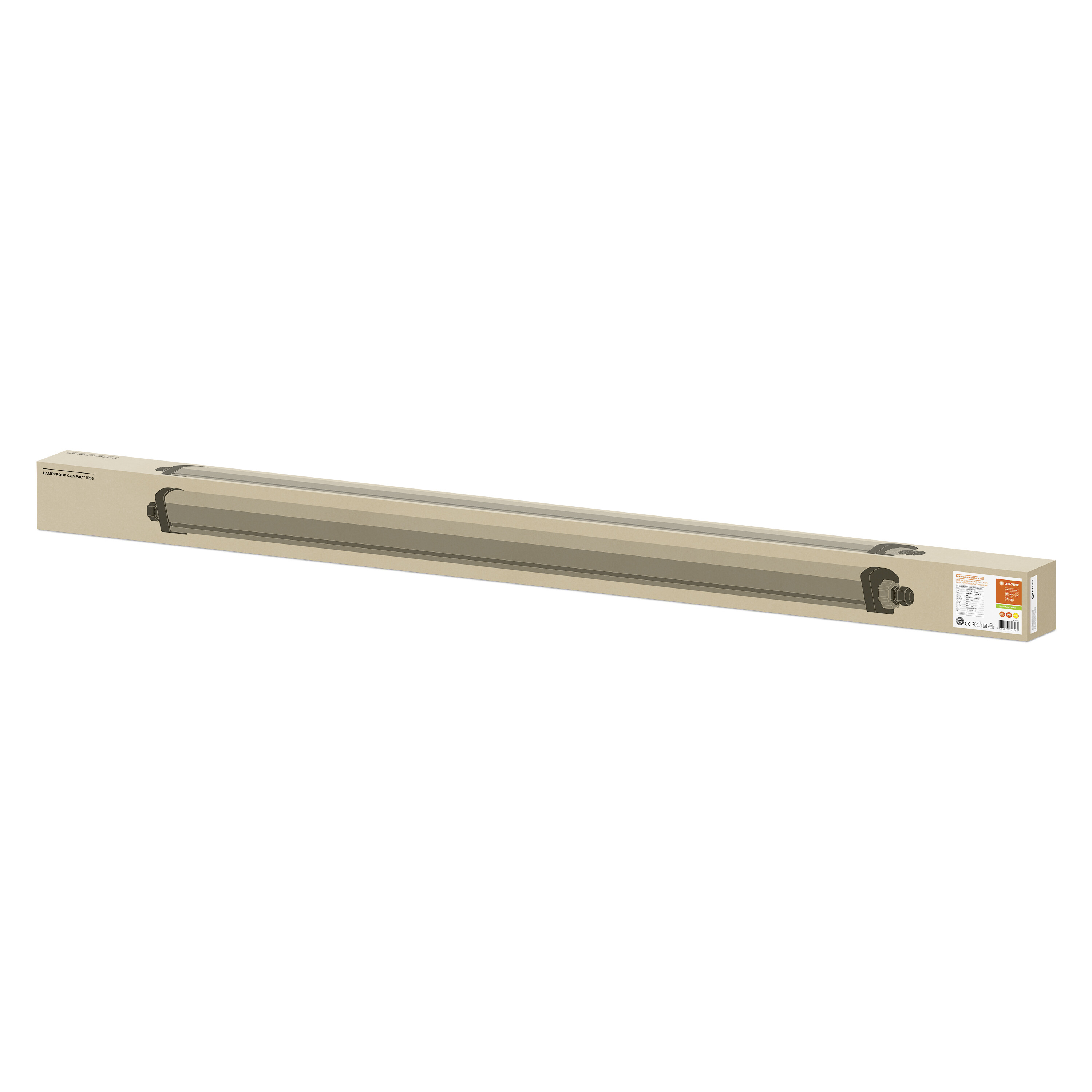 4058075424241 LEDVANCE 44 W LED Batten Light, 240V Batten Damp Proof, 1 Lamp, 1.29 m Long, IP66
