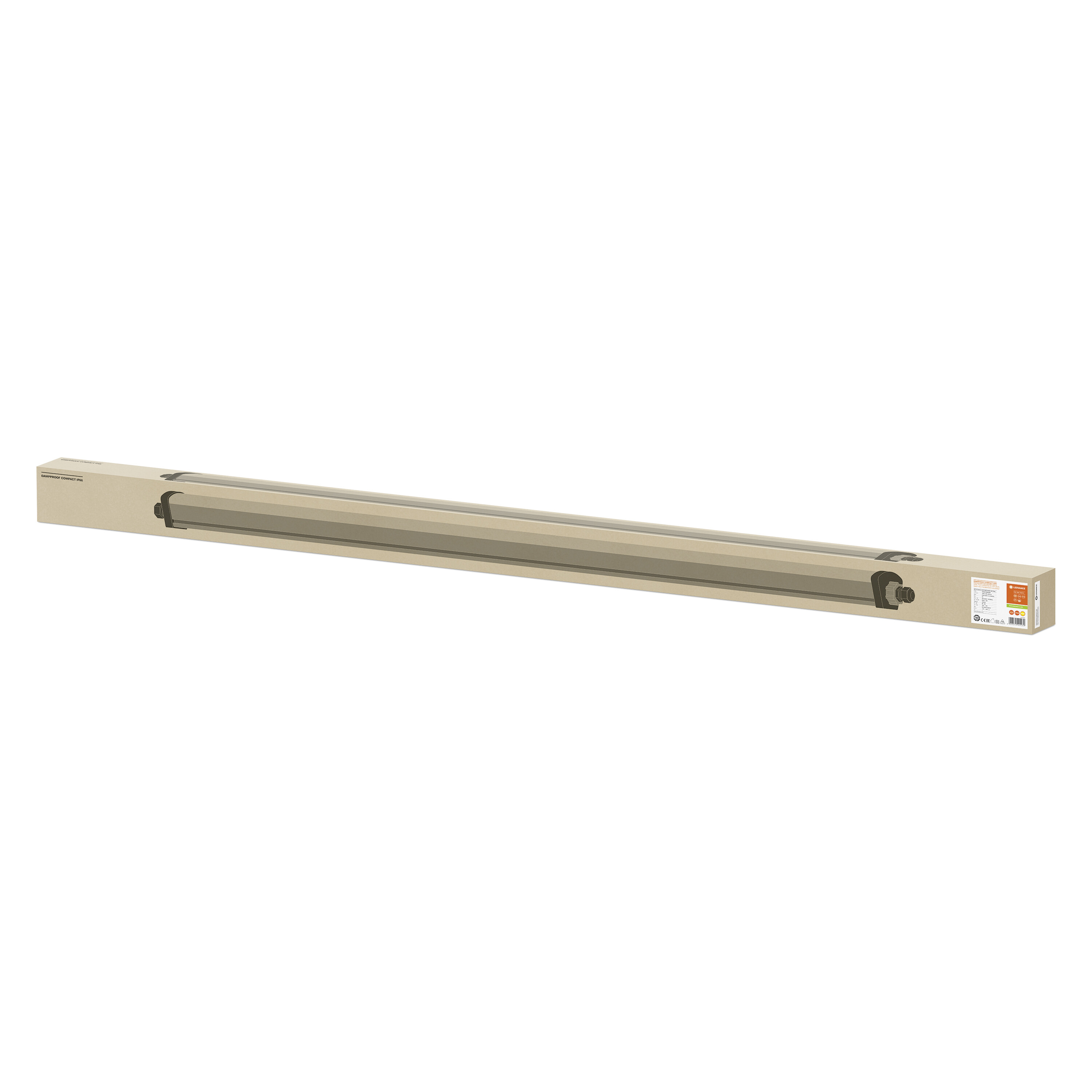 4058075424289 LEDVANCE 55 W LED Batten Light, 240V Batten Damp Proof, 1 Lamp, 1.59 m Long, IP66
