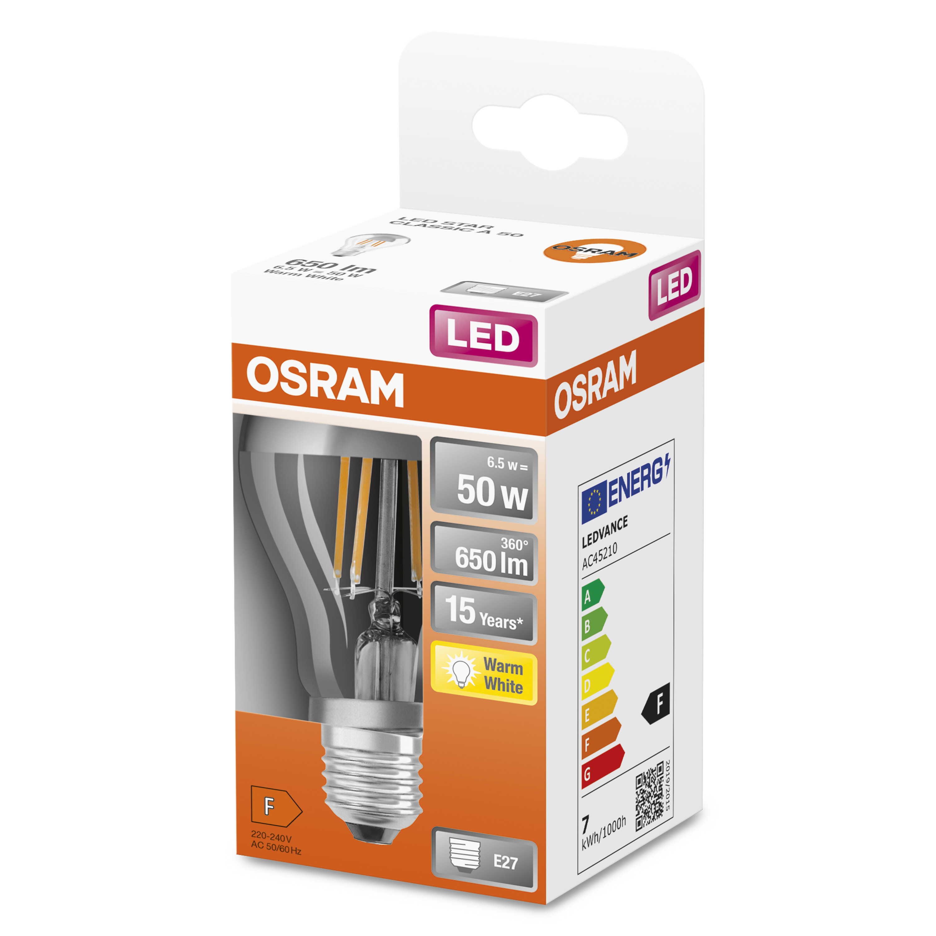 4058075427860 LEDVANCE LED Retrofit CLASSIC E27 LED Bulbs, Warm White, Bulb shape
