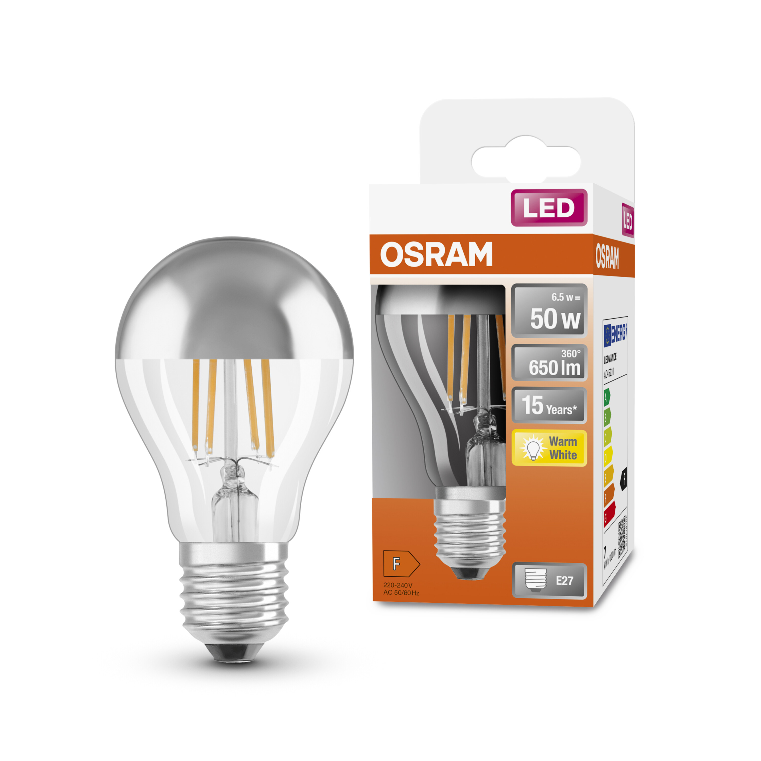 4058075427860 LEDVANCE LED Retrofit CLASSIC E27 LED Bulbs, Warm White, Bulb shape