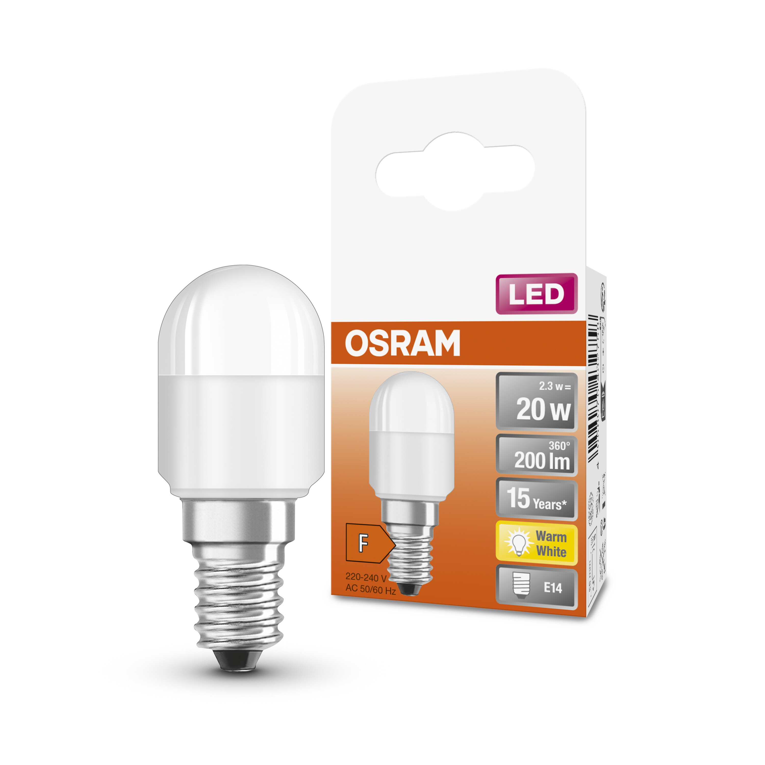 4058075432758 LEDVANCE LED SPECIAL E14 LED Bulbs 2.3 W(20 W), 2700k, Warm White, T shape