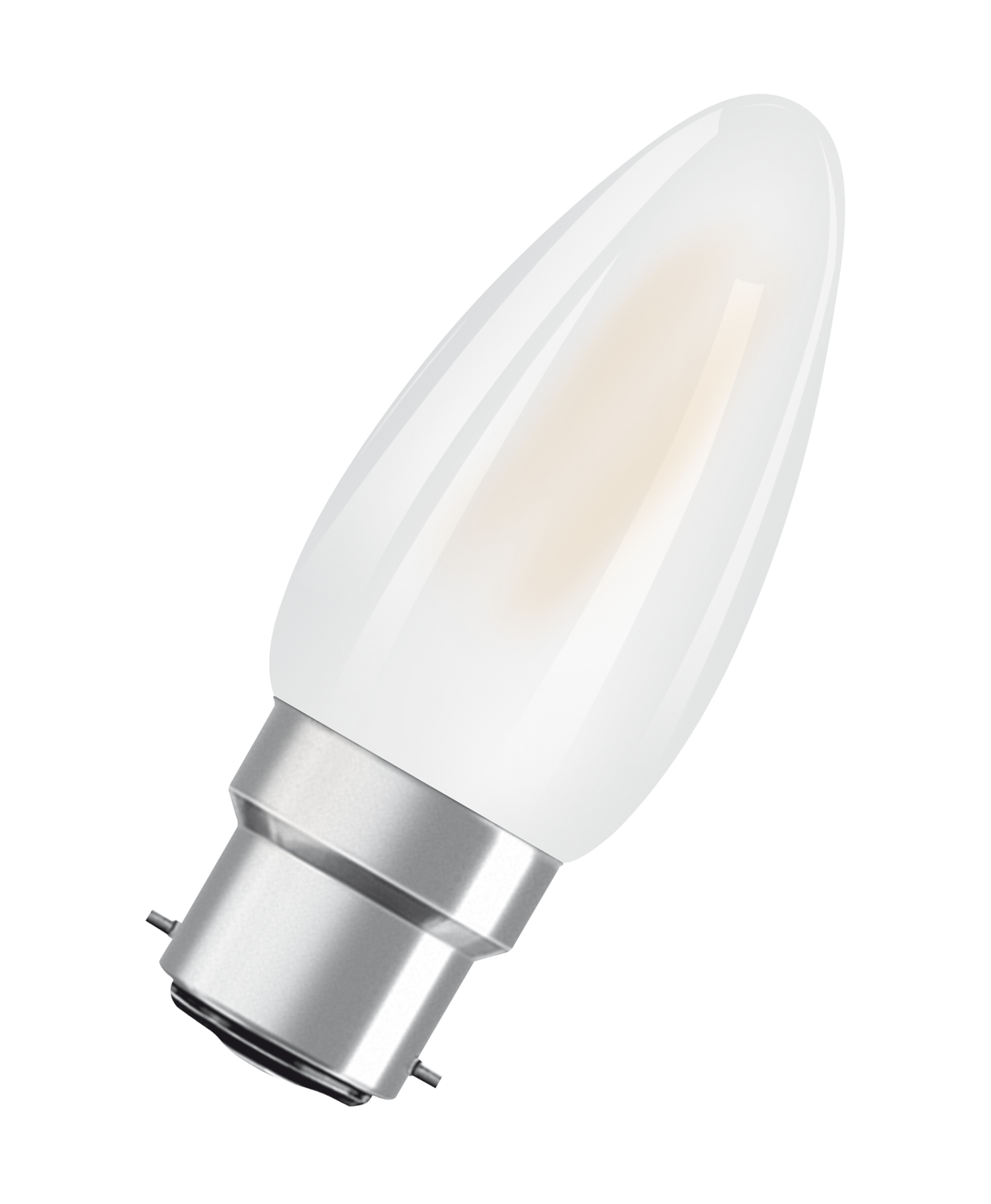 LEDVANCE 40580 B22D LED Bulbs, Warm White, Mini Candle shape