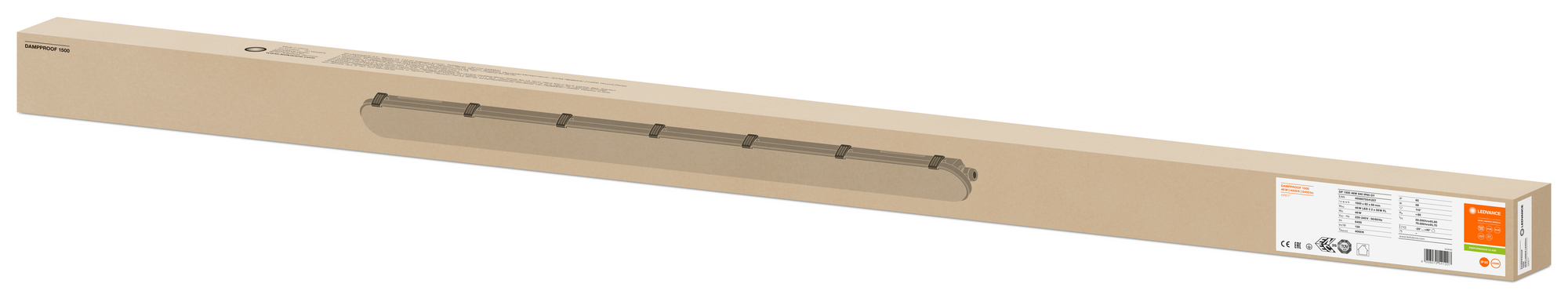 4058075541207 LEDVANCE 46 W LED Batten Light, 220V, 240 V Single, 1 Lamp, 1.5 m Long, IP65