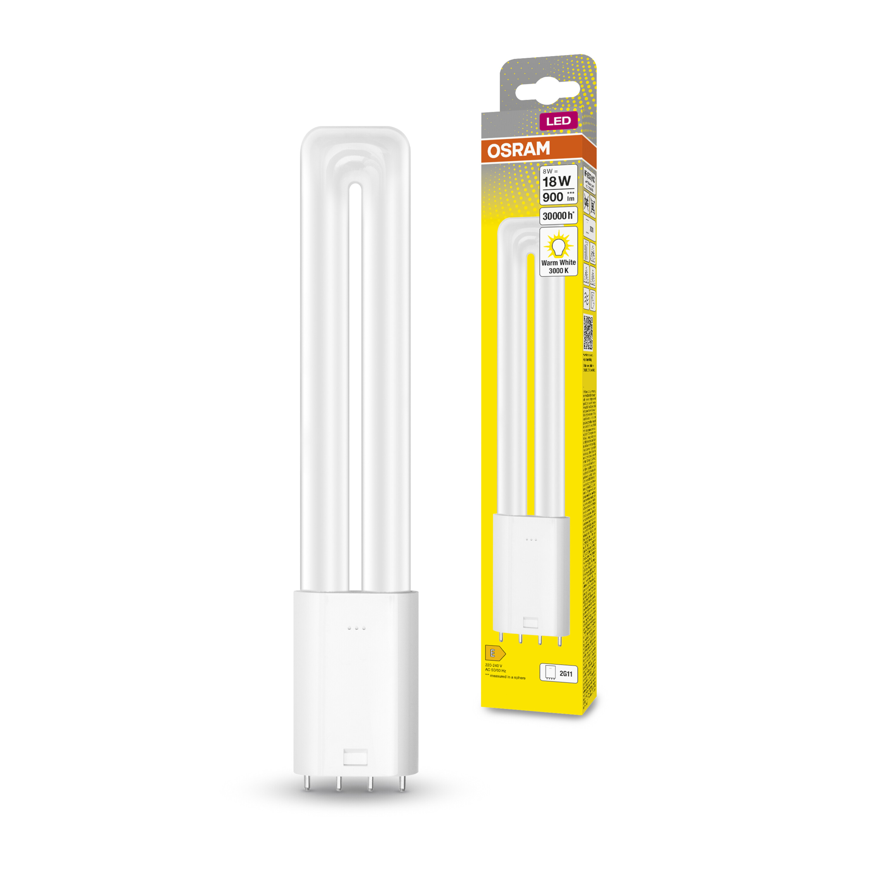 4058075557390 LEDVANCE DULUX 2G11 LED Bulbs, Warm White, Tubular shape