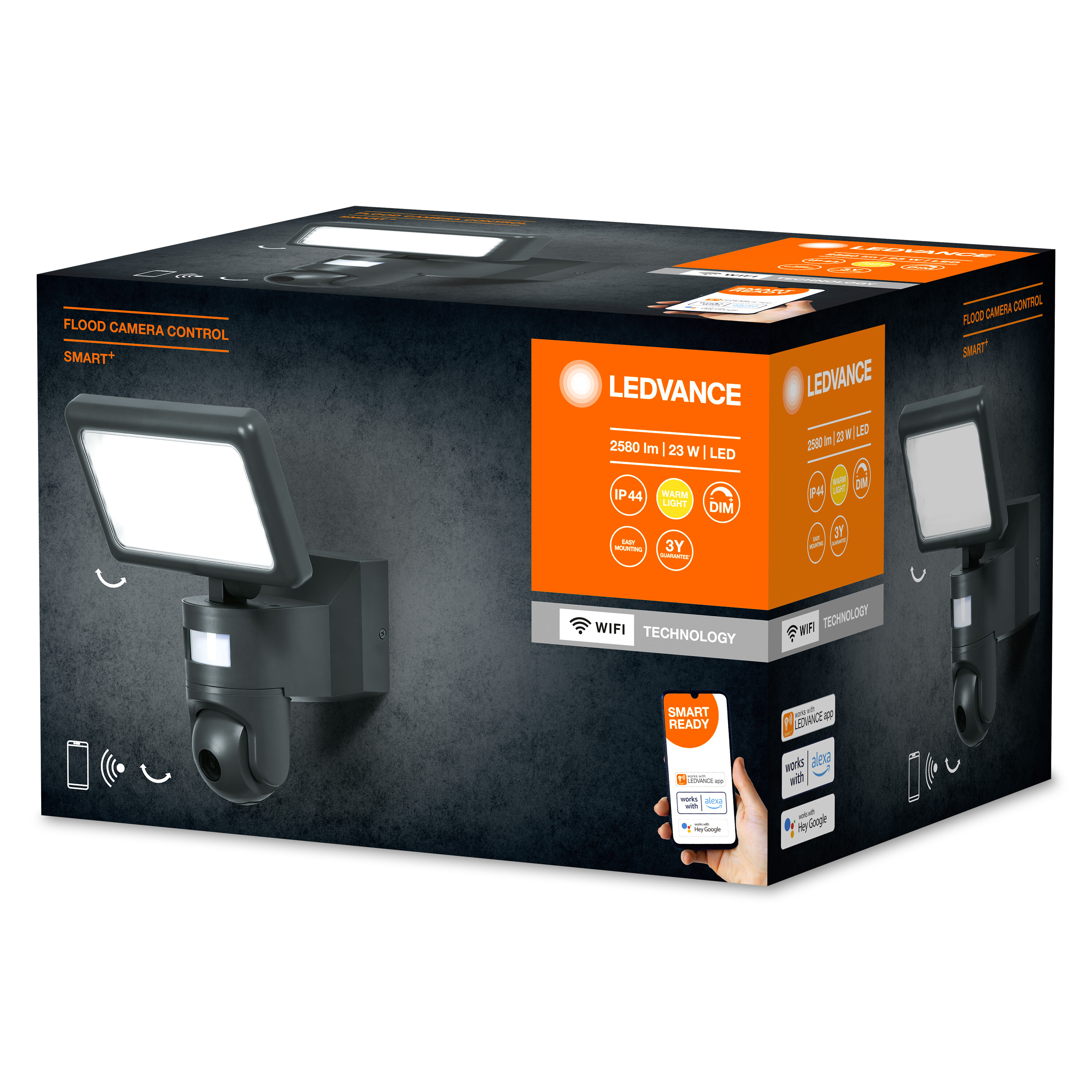 4058075564626 LEDVANCE Smart Floodlight Warm White, IP44, 2000 lm, 106.20 °