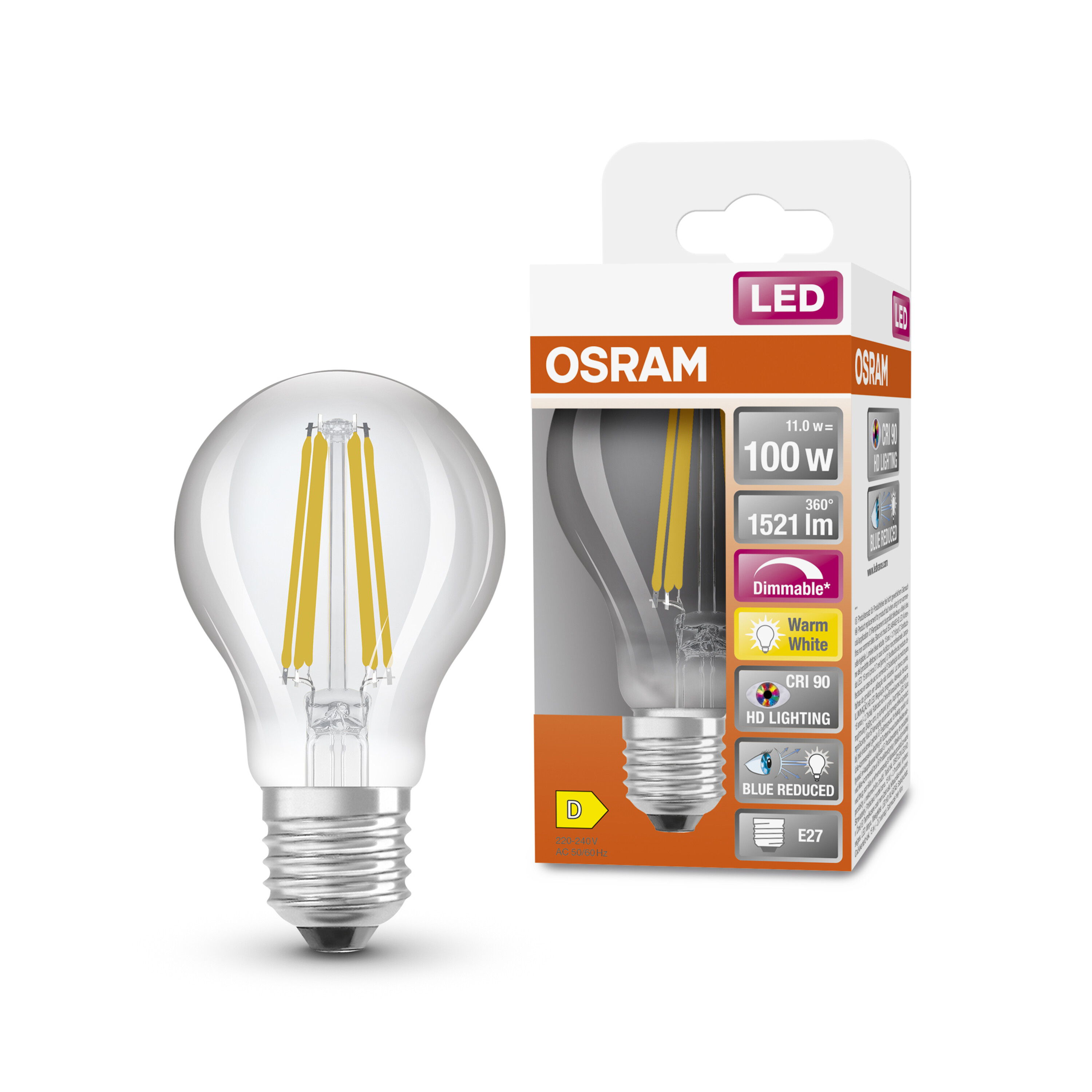 4058075602533 LEDVANCE LED Superstar Plus Classic E27 LED Bulbs 11 W(100 W), 2700k, Warm White, Bulb shape