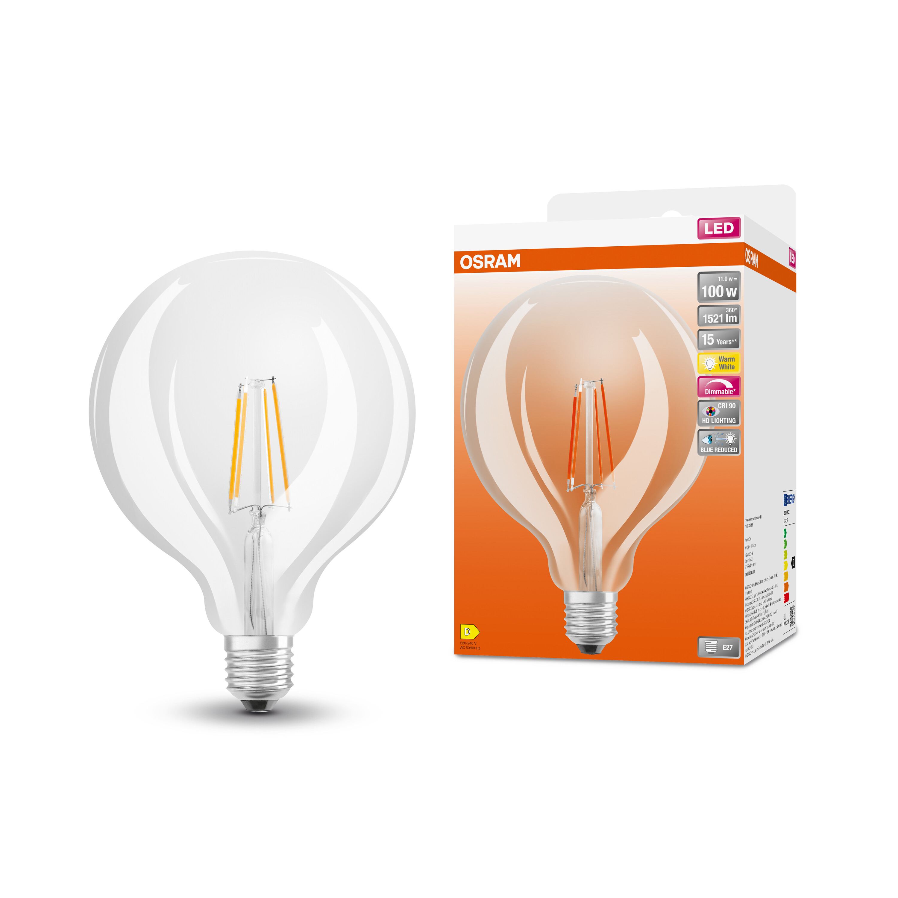 4058075602915 LEDVANCE LED Superstar Plus Classic E27 LED Bulbs, Warm White, Bulb shape