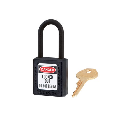 Master Lock Key Thermoplastic Safety Padlock, 6 mm Shackle