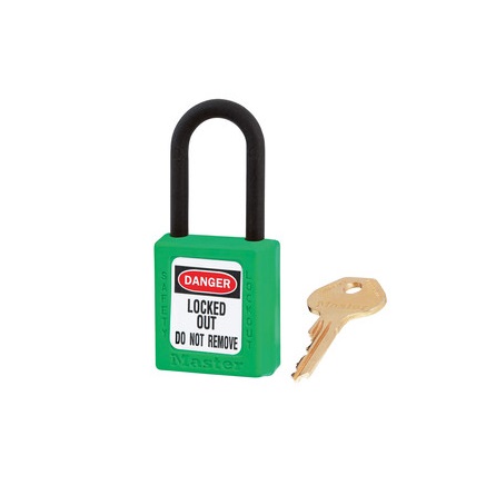 Master Lock Key Thermoplastic Safety Padlock, 6 mm Shackle