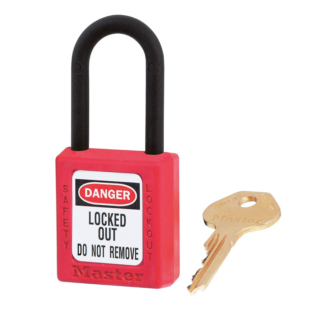 Master Lock Padlock Zenex Thermoplastic Padlock Keyed Alike, 6 mm Shackle, 38 mm Body