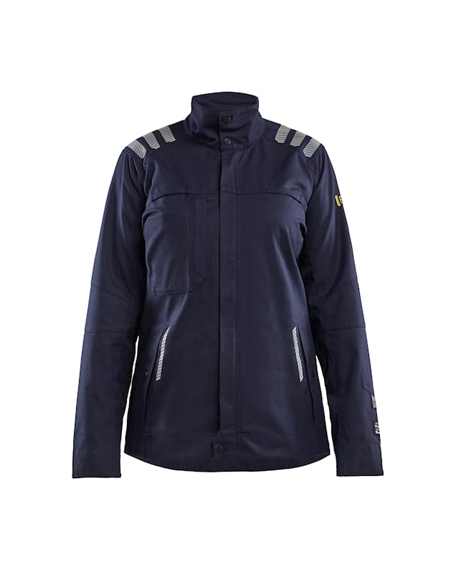 Blaklader 4070 1 Navy Blue, Dirt Repellent, Flame Resistant, Metal Free, Water Repellent Jacket Flap, Zipper, L 1 EA