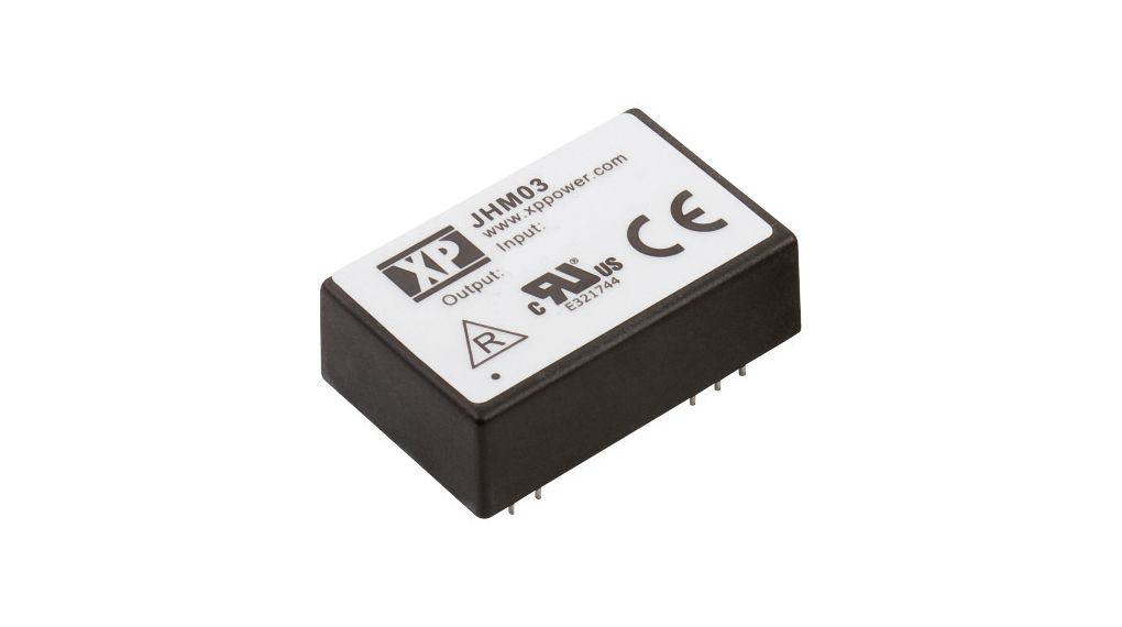 XP Power JHM DC-DC Converter, 15V dc/ 100mA Output, 10 → 17 V dc Input, 6W, Through Hole, +75°C Max Temp -40°C