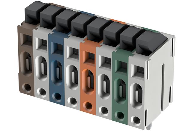 HARTING har-flexicon Series PCB Terminal Block, 8-Contact, 3.5mm Pitch, Wave Soldering, 1-Row, IDC Termination