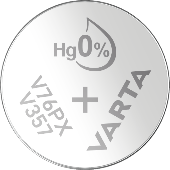 Varta KOH Electrolyte, Silver Oxide, Zinc 1.55 V, SR44 SR44 Button Non-Rechargeable Battery, 145 mAh, 11.6 mm x 5.4 mm