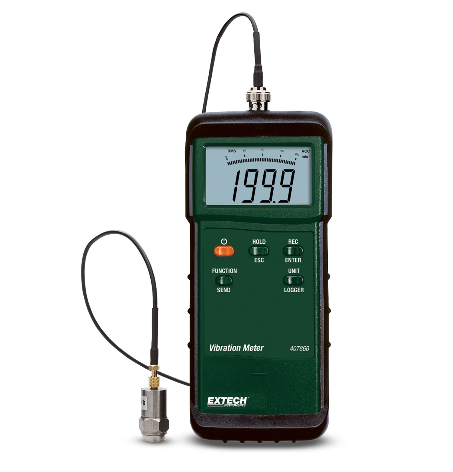 Extech Vibration Meter - Velocity, Displacement, Acceleration