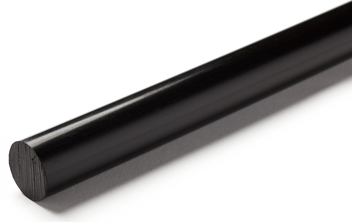 RS PRO Black Polyethylene PE Rod, 1 m x 60 mm Diameter