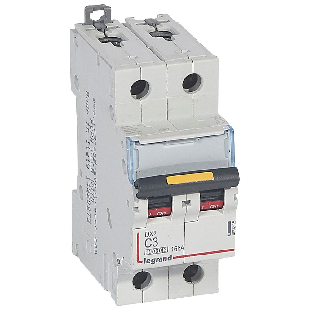 Legrand DX3 Circuit Breaker - 2-Pole, 3A Current Rating, 400V ac