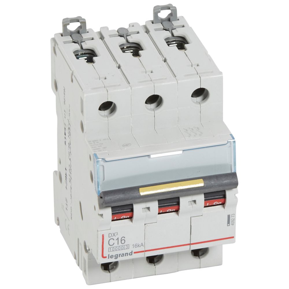 Legrand DX3 Circuit Breaker - 3-Pole, 16A Current Rating, 230V ac