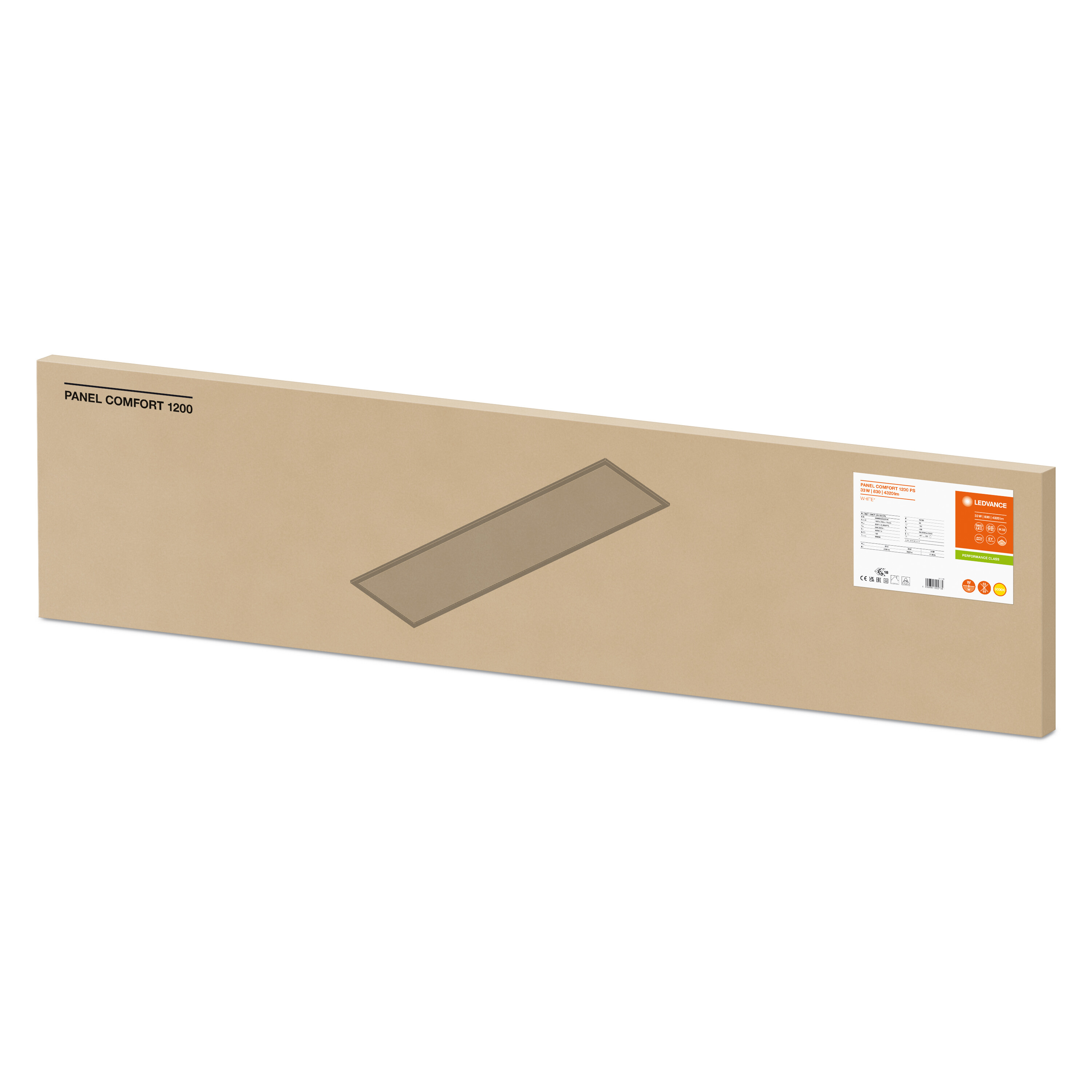 4099854002731 LEDVANCE 33 W Rectangular LED Panel Light, Warm White, 3000K, L 1.195 m W 295mm
