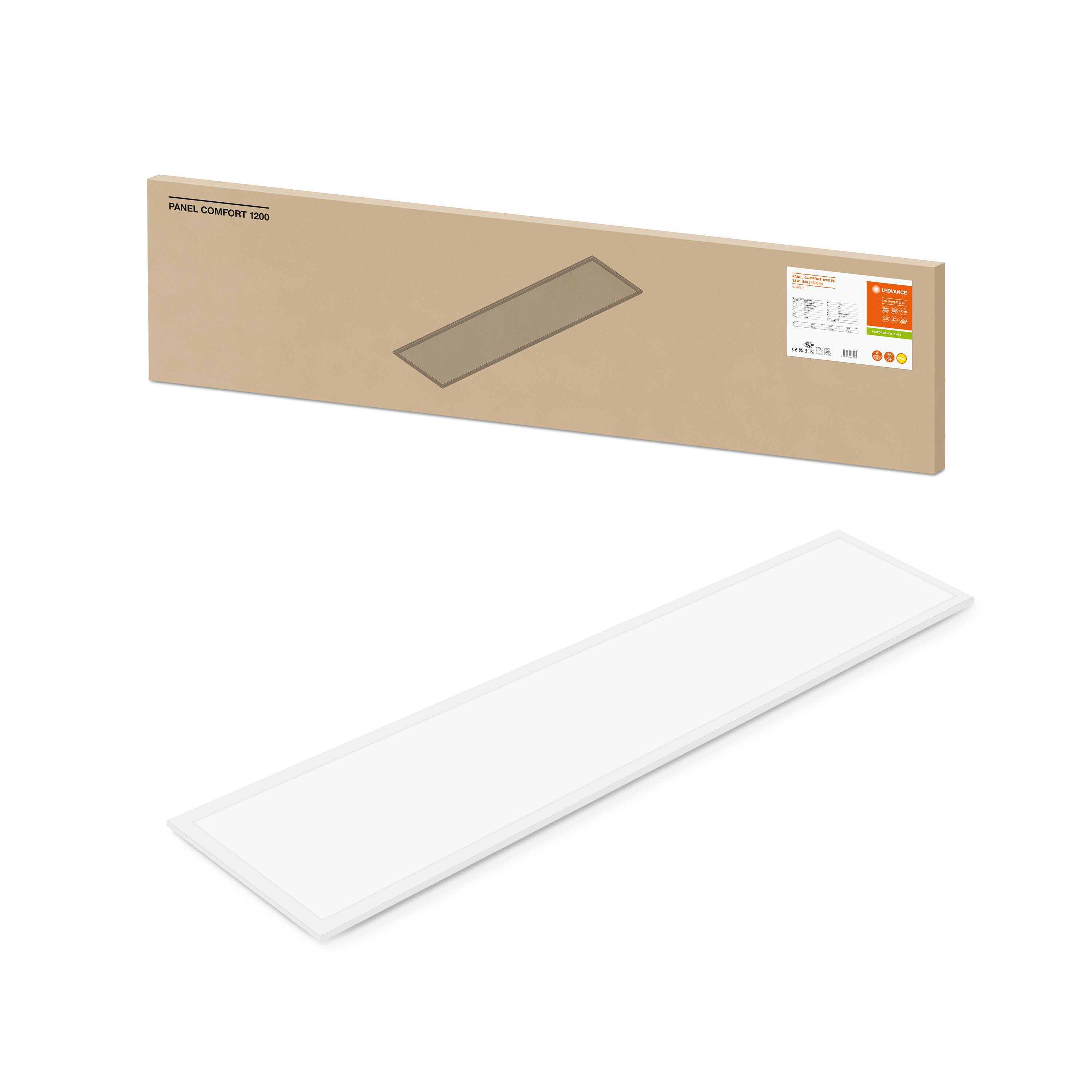 4099854002731 LEDVANCE 33 W Rectangular LED Panel Light, Warm White, 3000K, L 1.195 m W 295mm