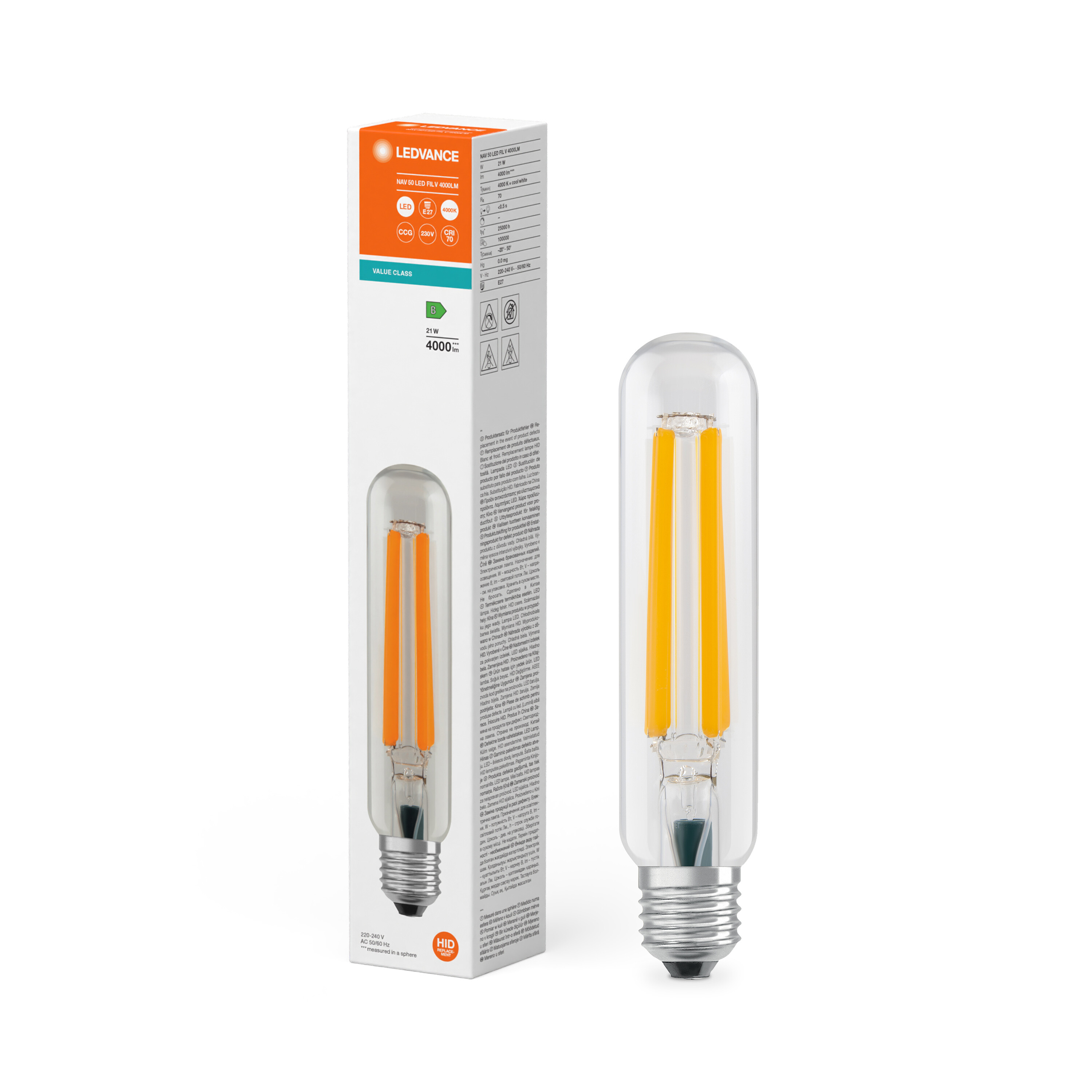 4099854071997 LEDVANCE 40998 E27 LED Bulbs, Cool White, White