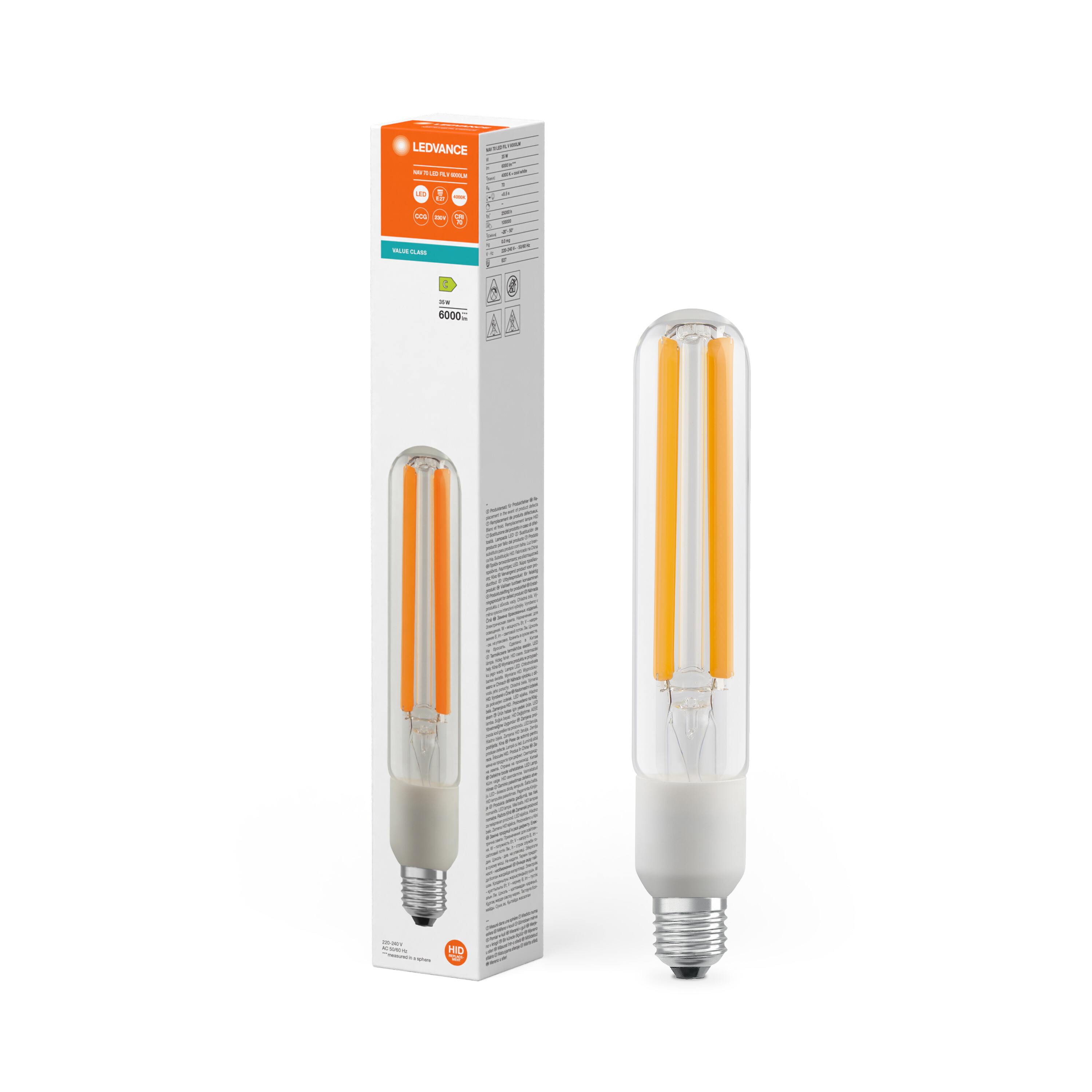 4099854072031 LEDVANCE 40580 E27 LED Bulbs, Cool White, White