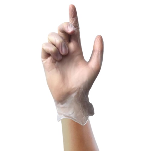 Unigloves Clear Powder-Free Vinyl Disposable Gloves, Size 9, Large, 100 per Pack