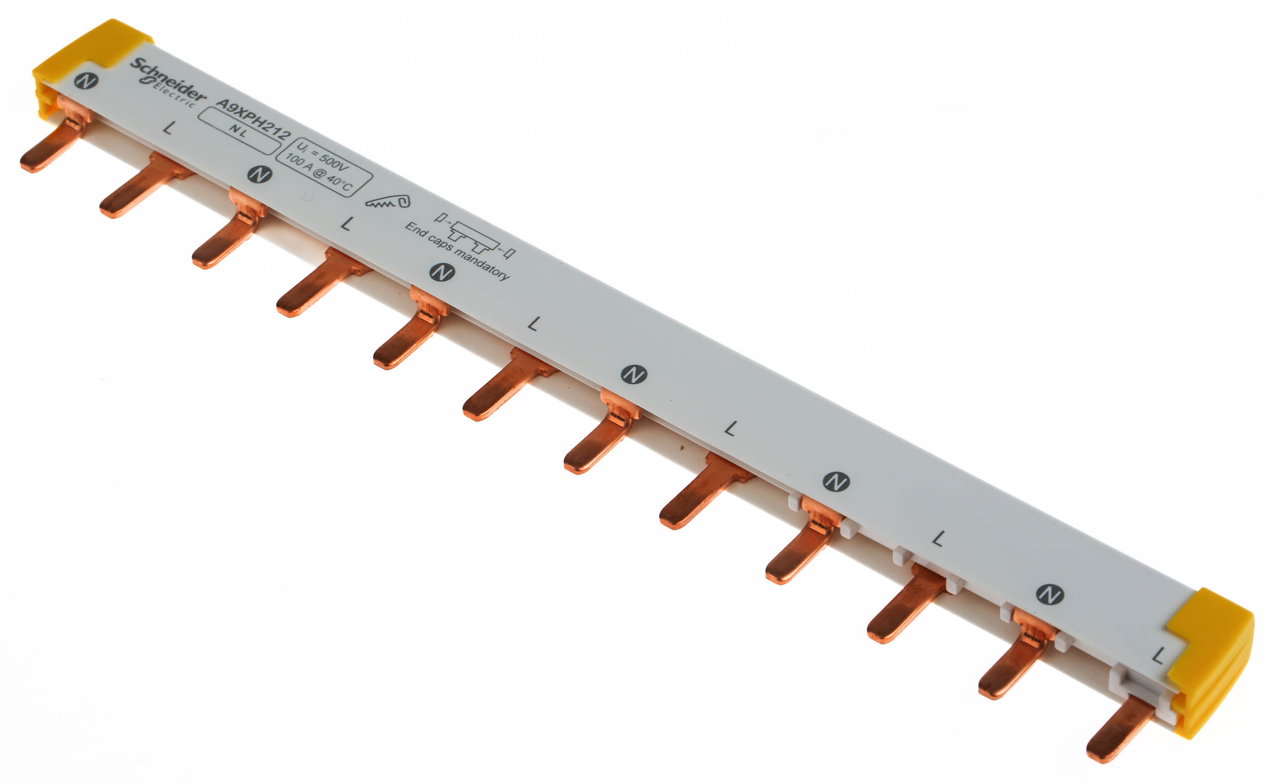 a9xph212 Schneider Electric Acti9 Acti9 2 Phase Busbar, 415 V ac, 18 mm Pitch