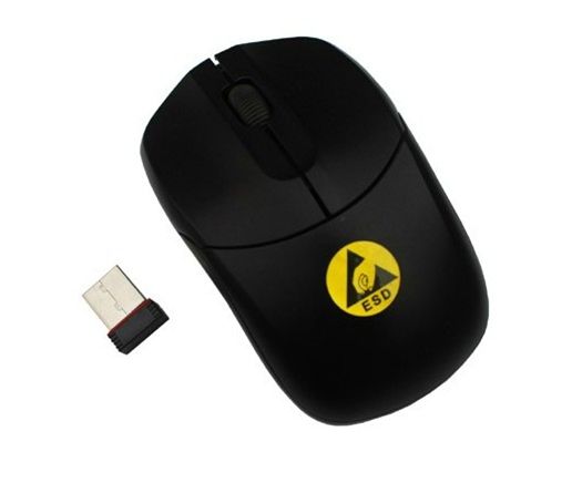 EUROSTAT 3 Button Wireless ESD Optical Mouse Black