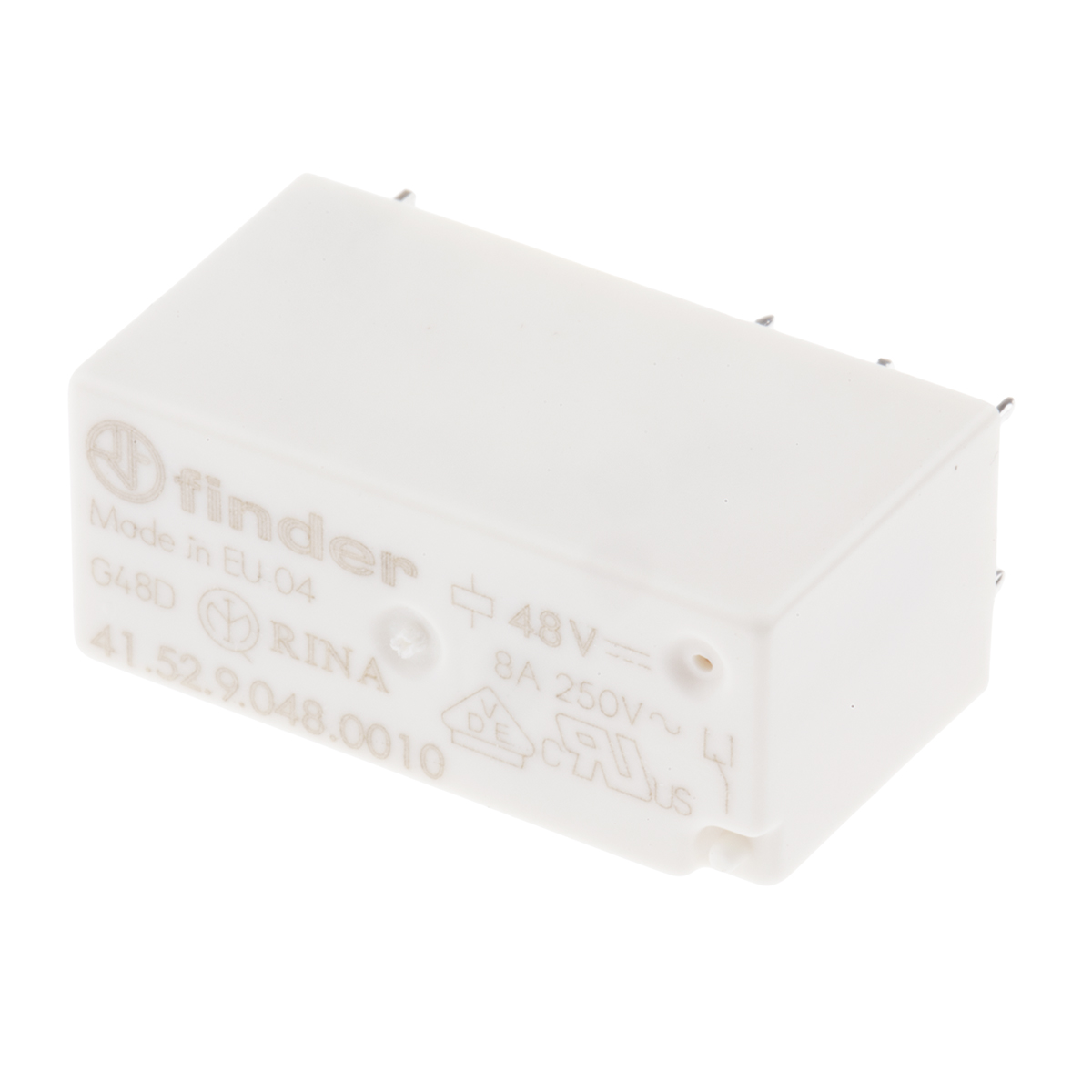 Finder PCB Power Relay, 48V dc Coil, 8A Switching Current, DPDT