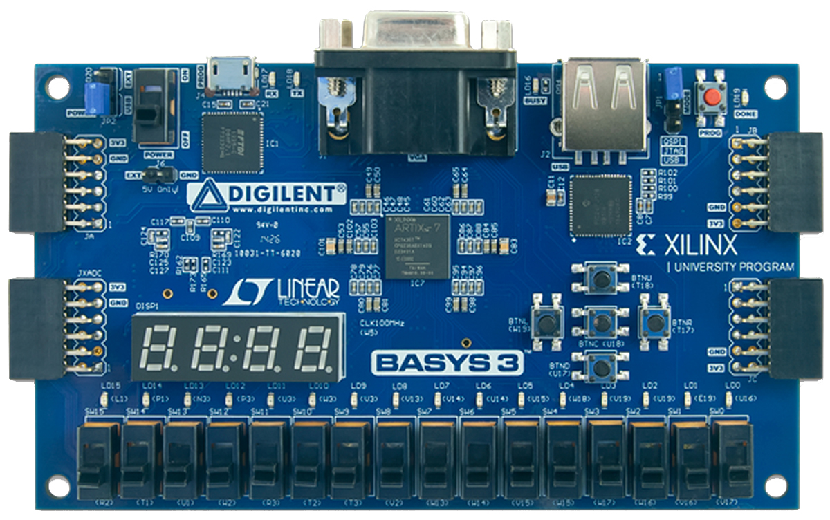 Digilent 410-183 Basys Artix-7 Development Board ADC1410 for DAC121S101