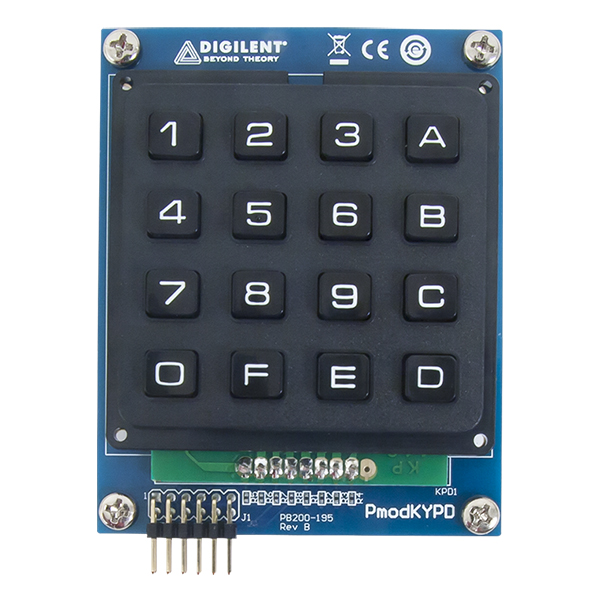 410-195 Digilent Pmod KYPD: 16-Button Keypad Button Click Board