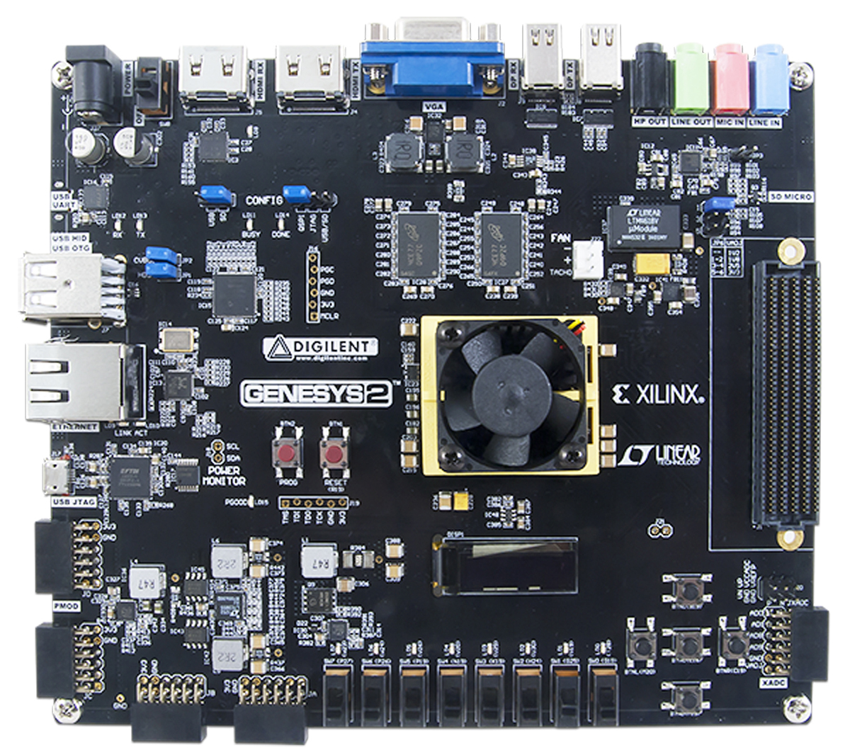 Digilent 410-300 GENESYS2 KINTEX-7 Development Board ADC1410 for DAC121S101