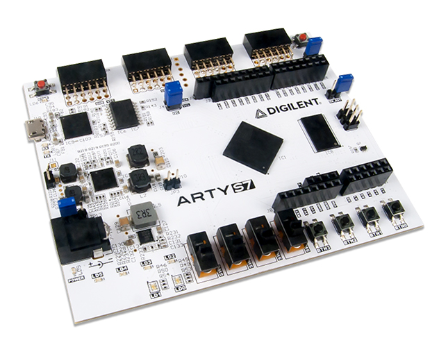 Digilent 410-352 Xilinx Spartan-7 Development Board ADC1410 for Hobbyists, XC7S25-CSGA324, Makers