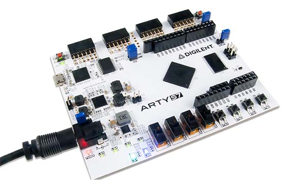 410-352 Digilent  Xilinx Spartan-7 Development Board ADC1410 for Hobbyists, XC7S25-CSGA324, Makers