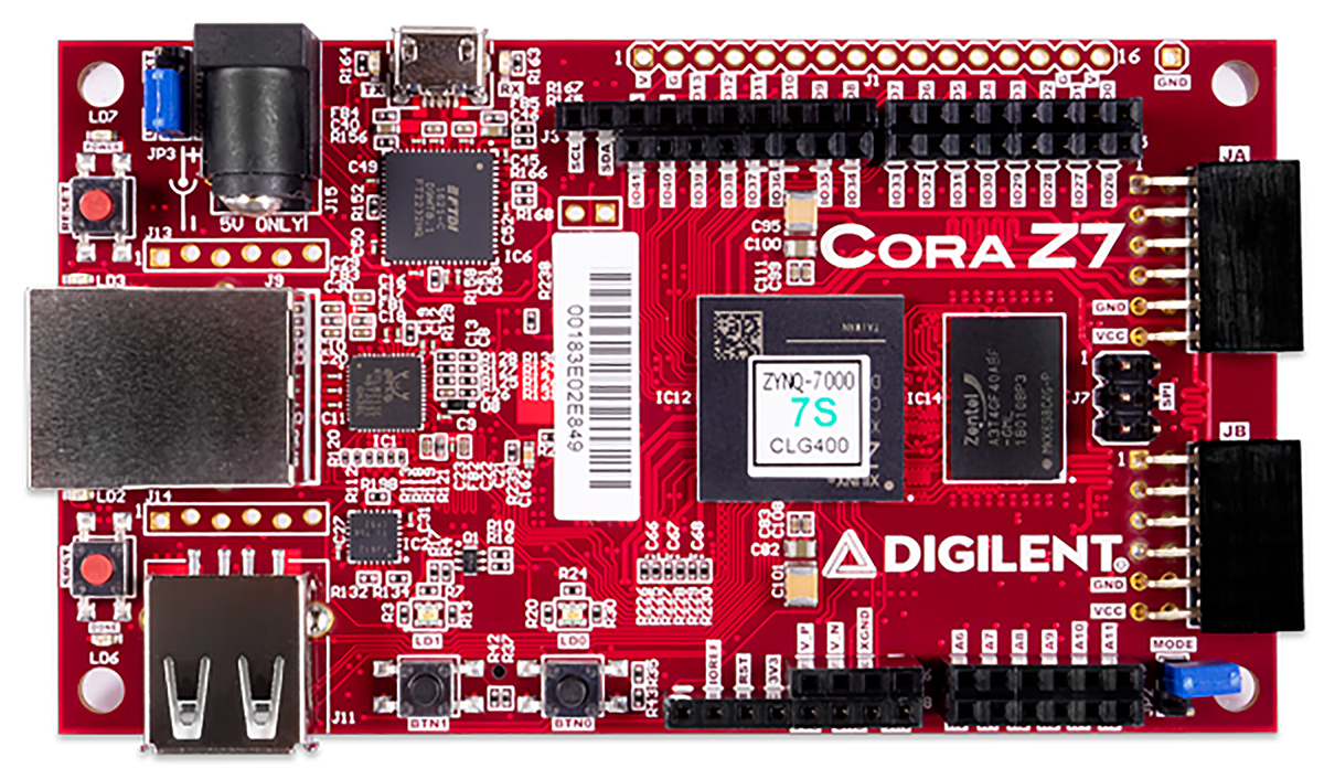 410-370 Digilent  Cora Z7: Zynq-7000 Development Board ADC1410 for FPGA Development, ARM Development