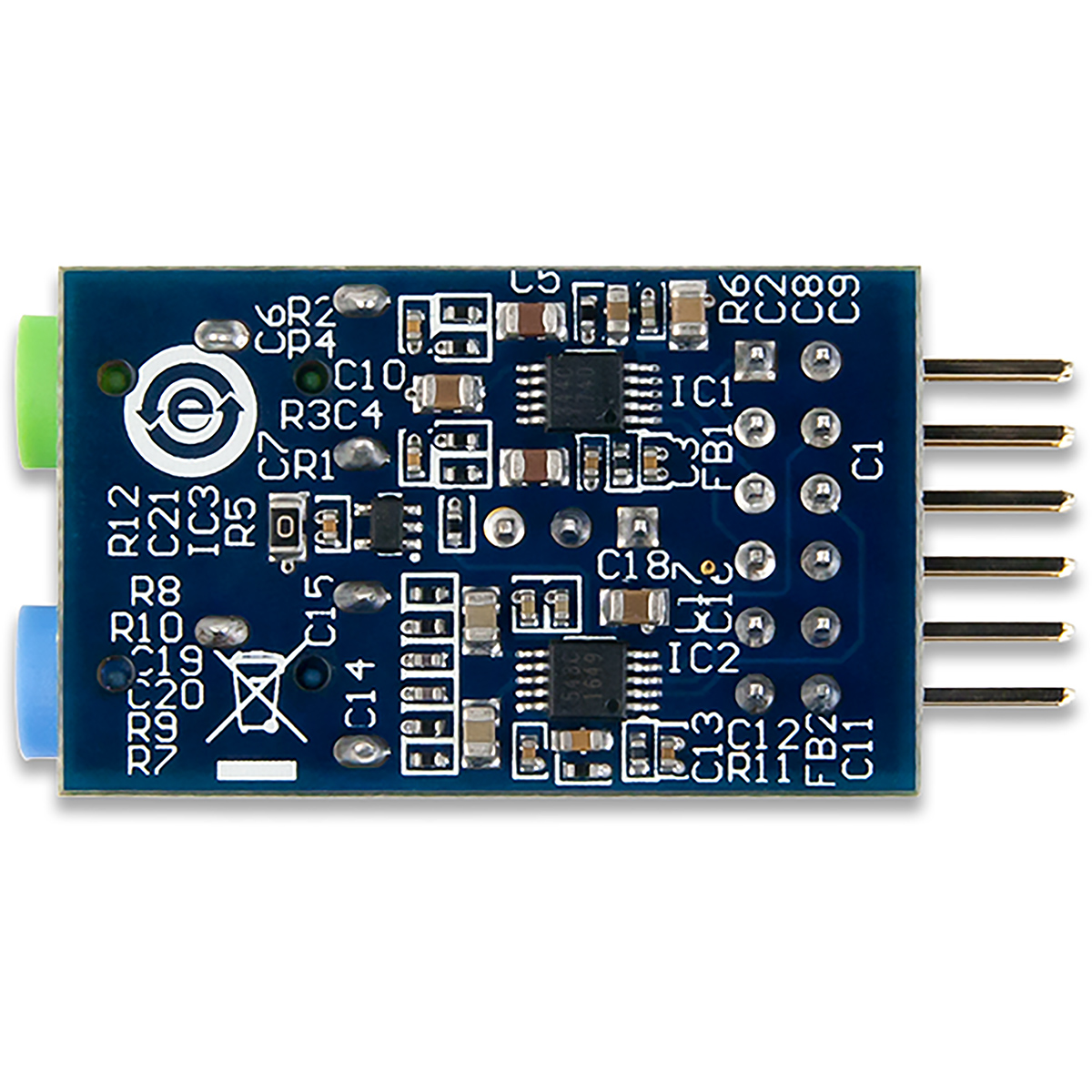 410-379 Digilent  Pmod I2S2 Stereo Audio Input and Output Accessory for Cirrus CS5343 Audio A/D Converter, Cirrus CS5343