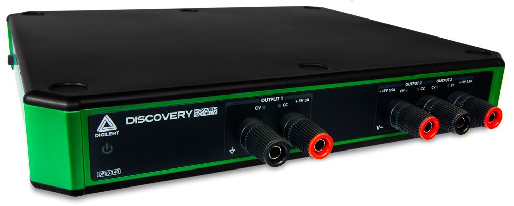 Digilent Digital Bench Power Supply, 3-Output 1 V to  15V, 60 W, 10 A Max