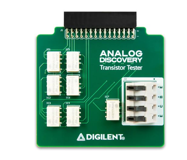 Digilent 410-413 Transistor Tester Adapter for use with Analog Discovery 2 and Analog Discovery (Legacy)