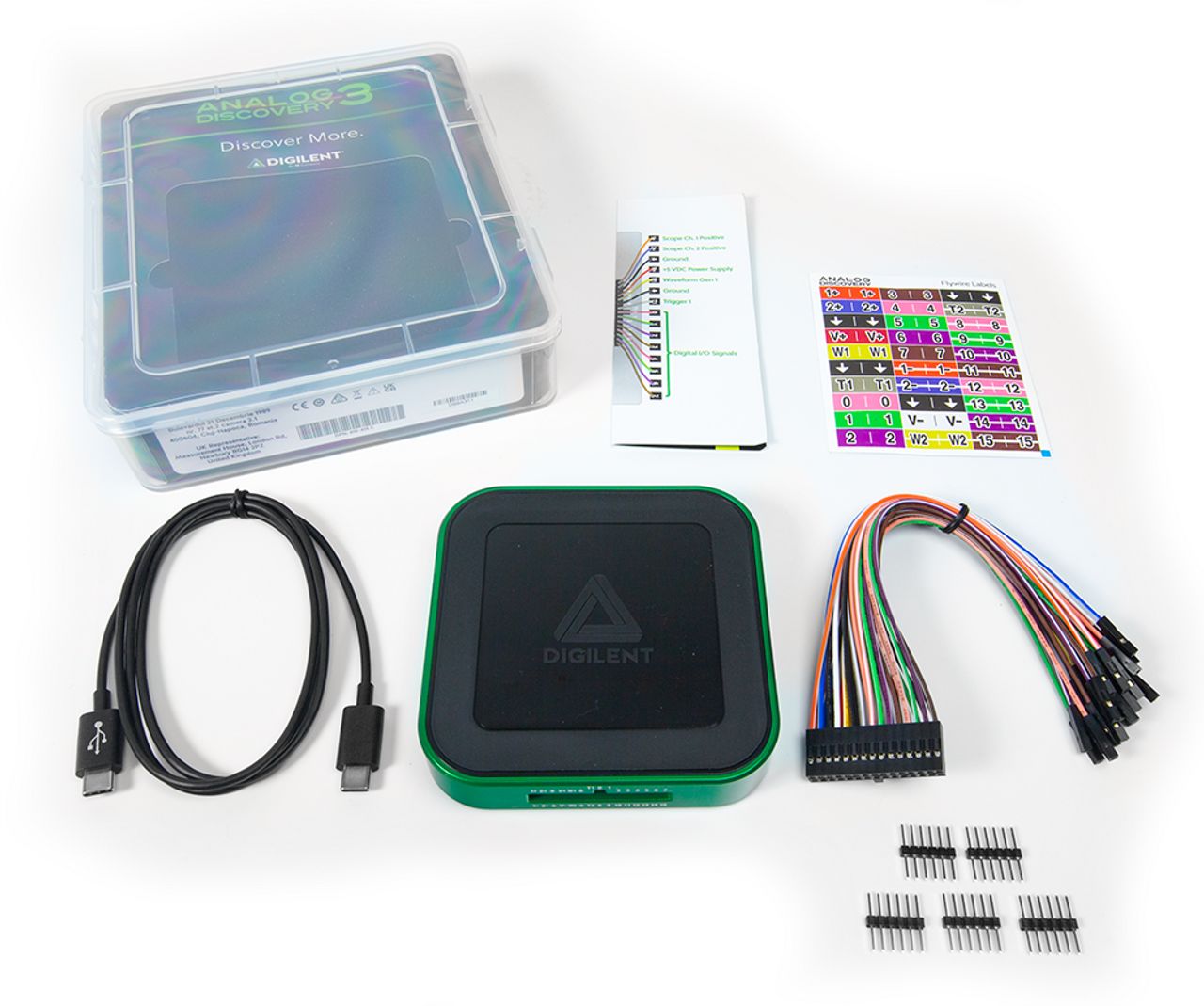 Digilent Analog Discovery 3 Series, 30 MHz Portable Oscilloscope, 2 Channels