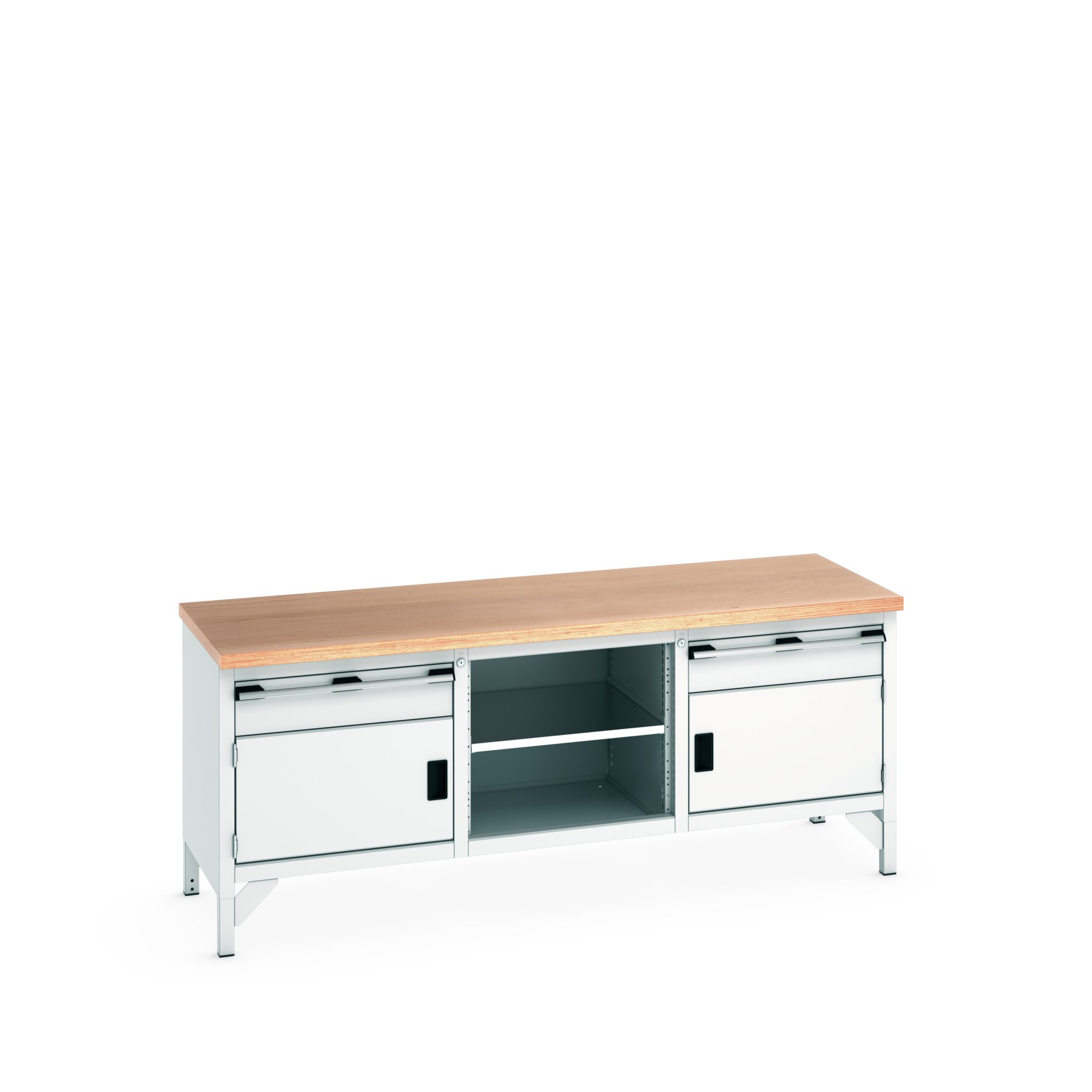 Bott 41002052.16V Sheet Steel Workbench, 150kg Max Load, 840 mm x 750mm x 2000 mm