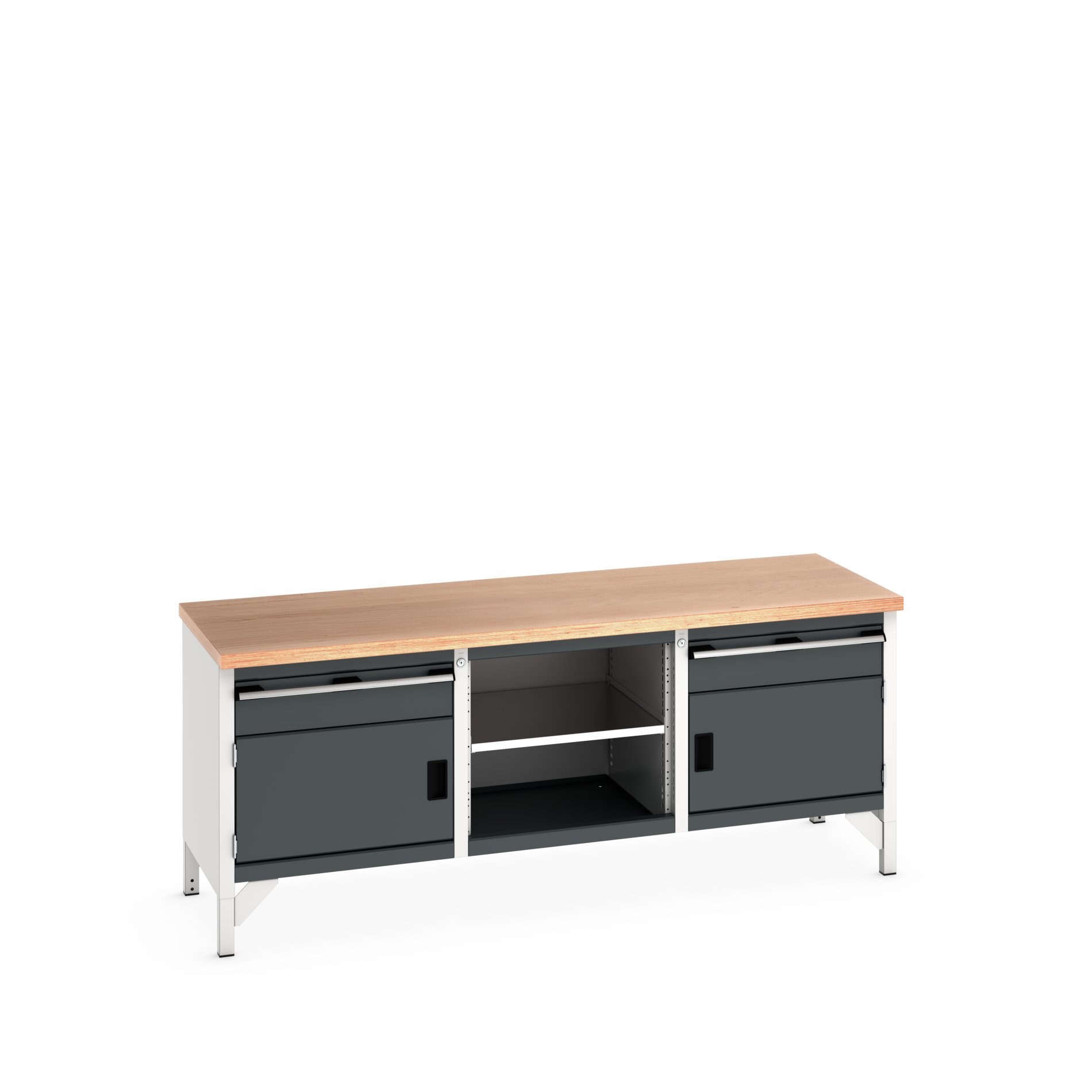 Bott 41002052.19V Sheet Steel Workbench, 150kg Max Load, 840 mm x 750mm x 2000 mm