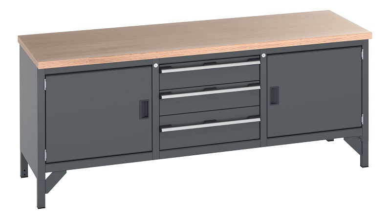 Bott Steel Workbench, 600kg Max Load, 840 mm x 2000mm x 750 mm