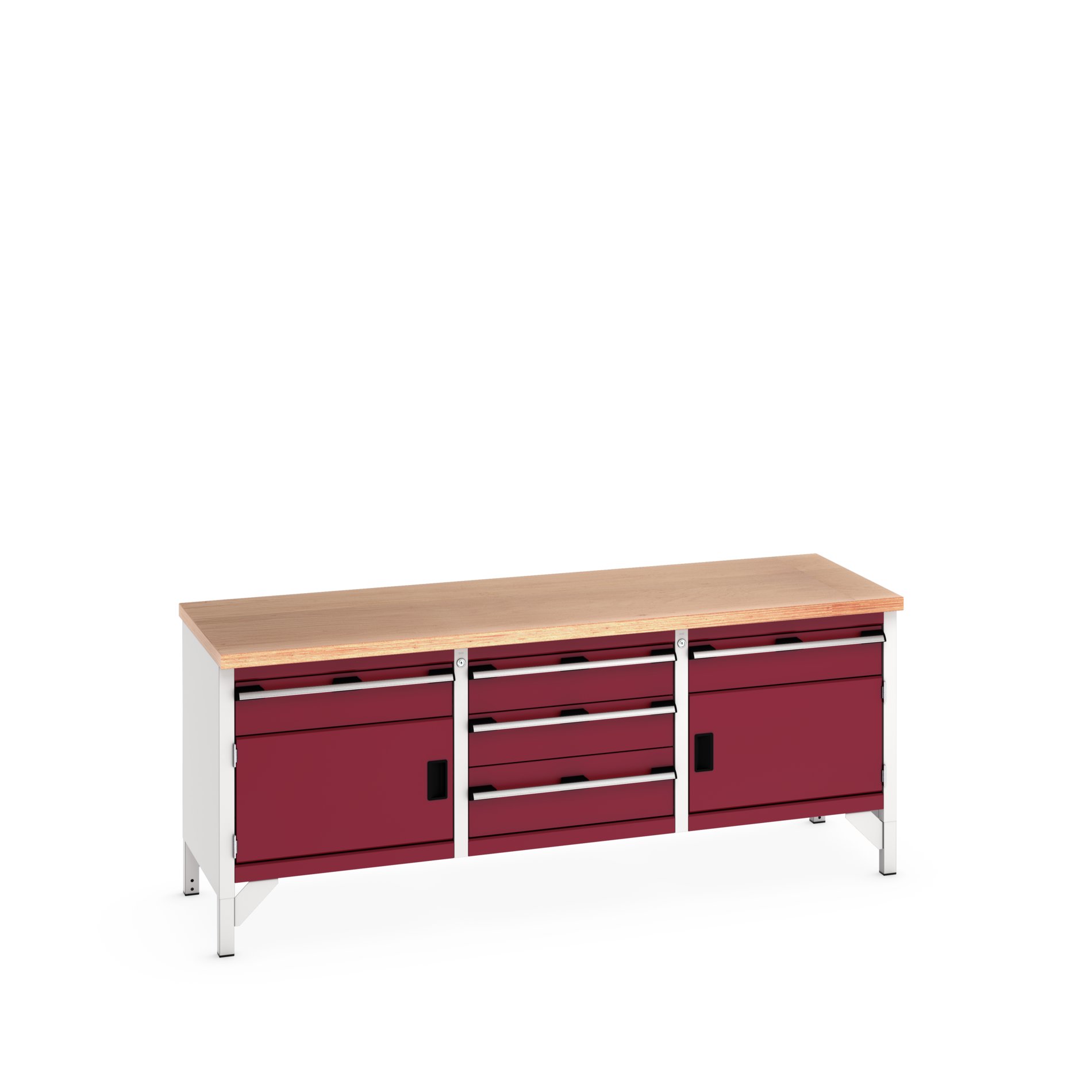 Bott 41002064.24V Sheet Steel Workbench, 375kg Max Load, 840 mm x 750mm x 2000 mm