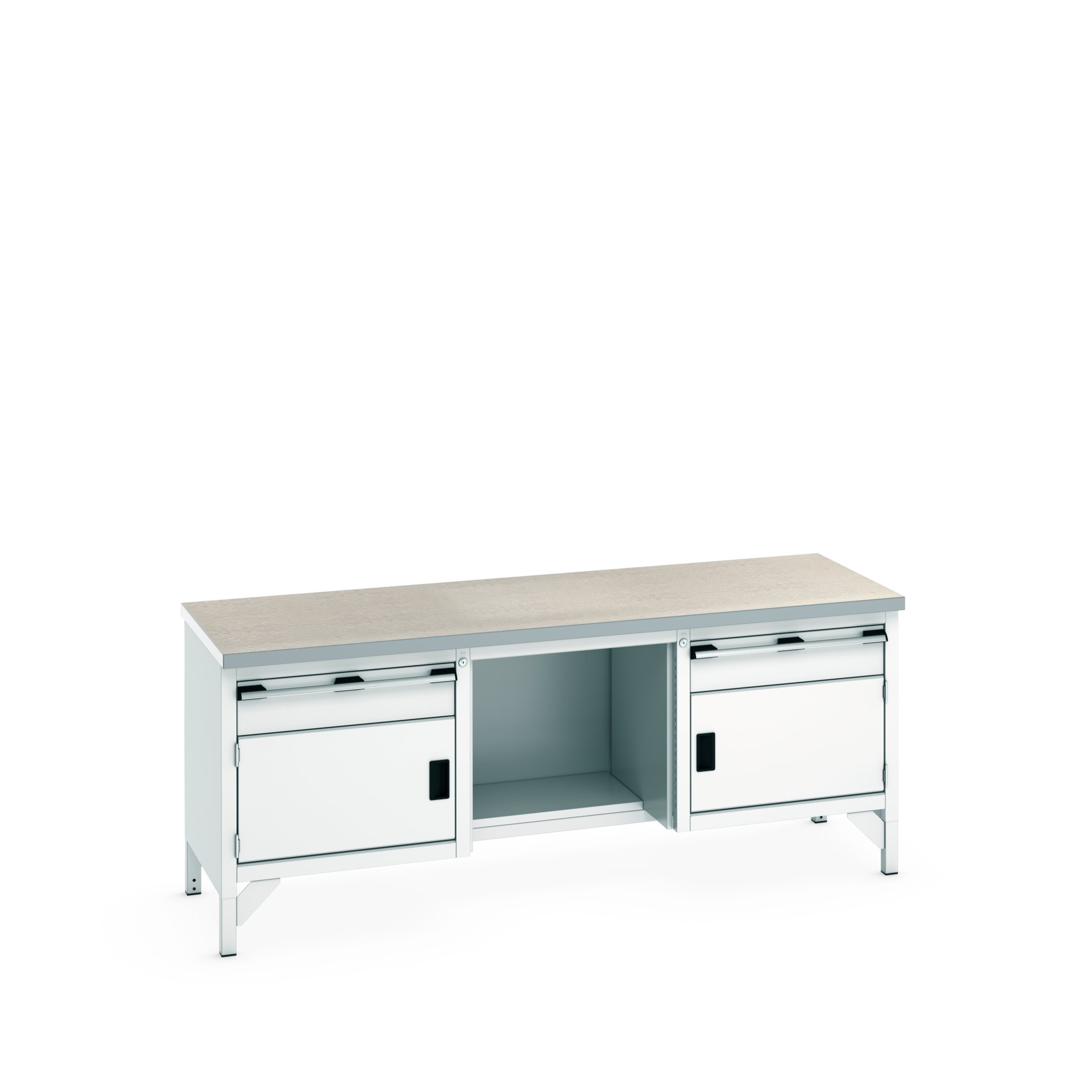 Bott 41002069.16V Sheet Steel Workbench, 150kg Max Load, 840 mm x 750mm x 2000 mm